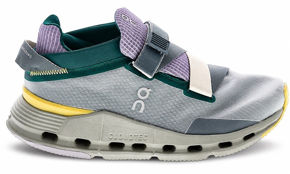 On Cloud Women’s Size 5 Gray Teal Strap Sneakers CloudTec Running/Walking Shoes